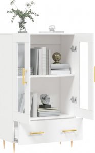 vidaXL Wysoka szafka, biała, 69,5x31x115 cm 4