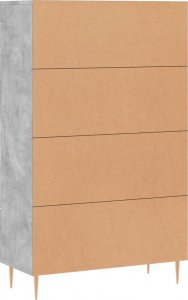 vidaXL Wysoka szafka, szarość betonu, 69,5x31x115 cm 8