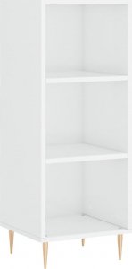 vidaXL Szafka, biała, połysk, 34,5x32,5x90 cm, materiał drewnopochodny 2