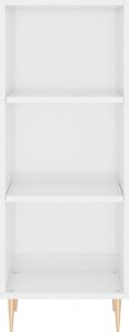 vidaXL Szafka, biała, połysk, 34,5x32,5x90 cm, materiał drewnopochodny 4