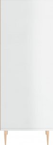 vidaXL Szafka, biała, połysk, 34,5x32,5x90 cm, materiał drewnopochodny 5