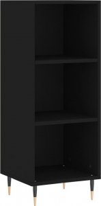 vidaXL Szafka, czarna, 34,5x32,5x90 cm, materiał drewnopochodny 1