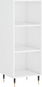 vidaXL Szafka, biała, połysk, 34,5x32,5x90 cm 2