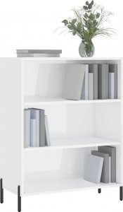 vidaXL Regał, biały, 69,5x32,5x90 cm, materiał drewnopochodny 3