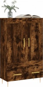 vidaXL Wysoka szafka, przydymiony dąb, 69,5x31x115 cm 3