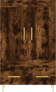 vidaXL Wysoka szafka, przydymiony dąb, 69,5x31x115 cm 5