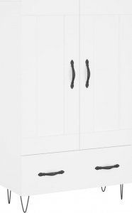 vidaXL Wysoka szafka, biała, 69,5x31x115 cm 2