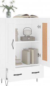 vidaXL Wysoka szafka, biała, 69,5x31x115 cm 4