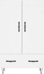 vidaXL Wysoka szafka, biała, 69,5x31x115 cm 5