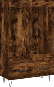 vidaXL Wysoka szafka, przydymiony dąb, 69,5x31x115 cm 2