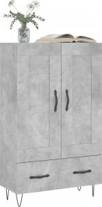 vidaXL Wysoka szafka, szarość betonu, 69,5x31x115 cm 3