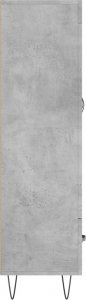 vidaXL Wysoka szafka, szarość betonu, 69,5x31x115 cm 7