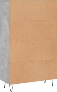 vidaXL Wysoka szafka, szarość betonu, 69,5x31x115 cm 8