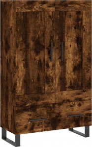 vidaXL Wysoka szafka, przydymiony dąb, 69,5x31x115 cm 2