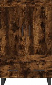 vidaXL Wysoka szafka, przydymiony dąb, 69,5x31x115 cm 5