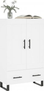 vidaXL Wysoka szafka, biała, 69,5x31x115 cm 3