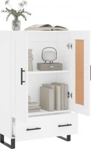 vidaXL Wysoka szafka, biała, 69,5x31x115 cm 4