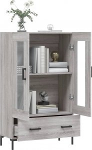 vidaXL Wysoka szafka, szary dąb sonoma, 69,5x31x115 cm 4