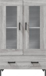 vidaXL Wysoka szafka, szary dąb sonoma, 69,5x31x115 cm 6