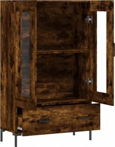 vidaXL Wysoka szafka, przydymiony dąb, 69,5x31x115 cm 5