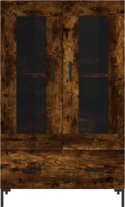 vidaXL Wysoka szafka, przydymiony dąb, 69,5x31x115 cm 6