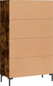 vidaXL Wysoka szafka, przydymiony dąb, 69,5x31x115 cm 8