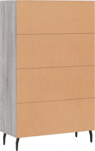 vidaXL Wysoka szafka, szary dąb sonoma, 69,5x31x115 cm 8