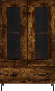 vidaXL Wysoka szafka, przydymiony dąb, 69,5x31x115 cm 6