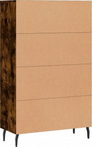vidaXL Wysoka szafka, przydymiony dąb, 69,5x31x115 cm 8