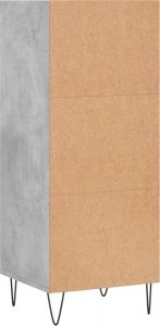 vidaXL Szafka, szarość betonu, 34,5x32,5x90cm, materiał drewnopochodny 6