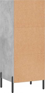 vidaXL Szafka, szarość betonu, 34,5x32,5x90cm, materiał drewnopochodny 6