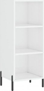 vidaXL Szafka, biała, połysk, 34,5x32,5x90 cm, materiał drewnopochodny 2