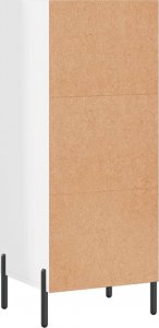 vidaXL Szafka, biała, połysk, 34,5x32,5x90 cm, materiał drewnopochodny 6