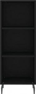 vidaXL Szafka, czarna, 34,5x32,5x90 cm, materiał drewnopochodny 4