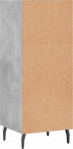 vidaXL Szafka, szarość betonu, 34,5x32,5x90cm, materiał drewnopochodny 6