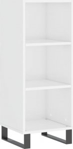 vidaXL Szafka, biała, połysk, 34,5x32,5x90 cm 2