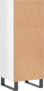 vidaXL Szafka, biała, połysk, 34,5x32,5x90 cm 6