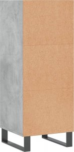 vidaXL Szafka, szarość betonu, 34,5x32,5x90cm, materiał drewnopochodny 6