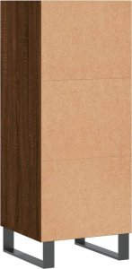 vidaXL Szafka, brązowy dąb, 34,5x32,5x90 cm, materiał drewnopochodny 6