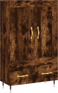 vidaXL Wysoka szafka, przydymiony dąb, 69,5x31x115 cm 2