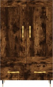 vidaXL Wysoka szafka, przydymiony dąb, 69,5x31x115 cm 5