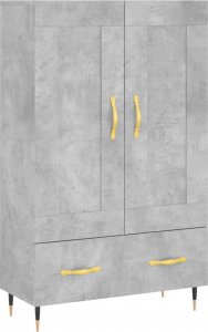 vidaXL Wysoka szafka, szarość betonu, 69,5x31x115 cm 2