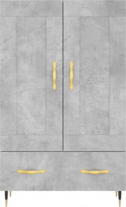 vidaXL Wysoka szafka, szarość betonu, 69,5x31x115 cm 5