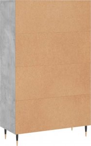 vidaXL Wysoka szafka, szarość betonu, 69,5x31x115 cm 8