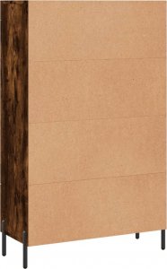 vidaXL Wysoka szafka, przydymiony dąb, 69,5x31x115 cm 8