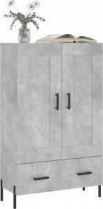 vidaXL Wysoka szafka, szarość betonu, 69,5x31x115 cm 3