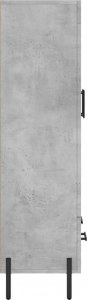 vidaXL Wysoka szafka, szarość betonu, 69,5x31x115 cm 7