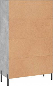 vidaXL Wysoka szafka, szarość betonu, 69,5x31x115 cm 8