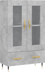 vidaXL Wysoka szafka, szarość betonu, 69,5x31x115 cm 2