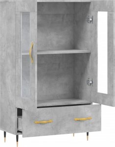 vidaXL Wysoka szafka, szarość betonu, 69,5x31x115 cm 5